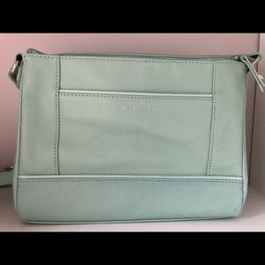 Light green Tignanello crossbody bag.
